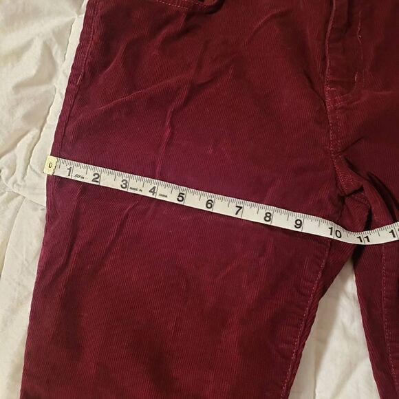 Current/Elliott Burgundy Corduroy Raw Hem Pants 28 - Picture 5 of 8